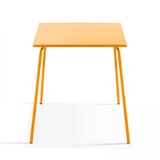 thumbnail of Tuintafel en 4 stoelen in geel metaal - Oviala