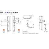 thumbnail of Schmalrahmengarnitur 8-72mm Schwarz Kernziehschutz Knopf/Drücker TS 39-54mm
