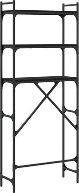 thumbnail of vidaXL Waschmaschinenregal Schwarz 67x25x163 cm Holzwerkstoff