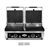 thumbnail of GMG - Doppel-Kontaktgrill - ▲Gerillt ▼Glatt/Gerillt - mit Grillplatten aus Gusseisen, Fettauffangschale und Temperaturregelung 50° - 300° C