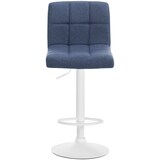 thumbnail of DELUKE® Barhocker 2er Set MADRID - Blau, Stoff, Weiß | Barhocker mit Lehne Barstuhl Tresenhocker Tresenstuhl Kneipenhocker Kneipenstuhl