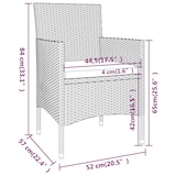 thumbnail of vidaXL 3-tlg. Bistro-Set Poly-Rattan und Massivholz Schwarz