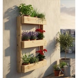 thumbnail of HORTALIA Jardinera vertical Stand Line Wall 3B en madera tratada para exterior