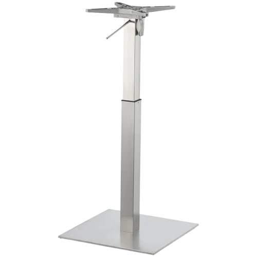 Bison Tischgestell E-04040HL, Edelstahl gebürstet, 45x45 cm Höhe 72-108 cm einstellbar