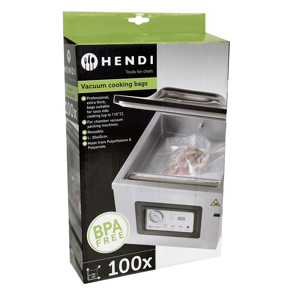 HENDI, Vakuum-Kochbeutel, 100 Stück, 400x300mm