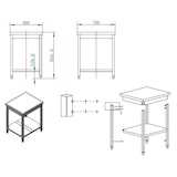 thumbnail of vaiotec Arbeitstisch / mit Grundboden, 600 x 700 mm