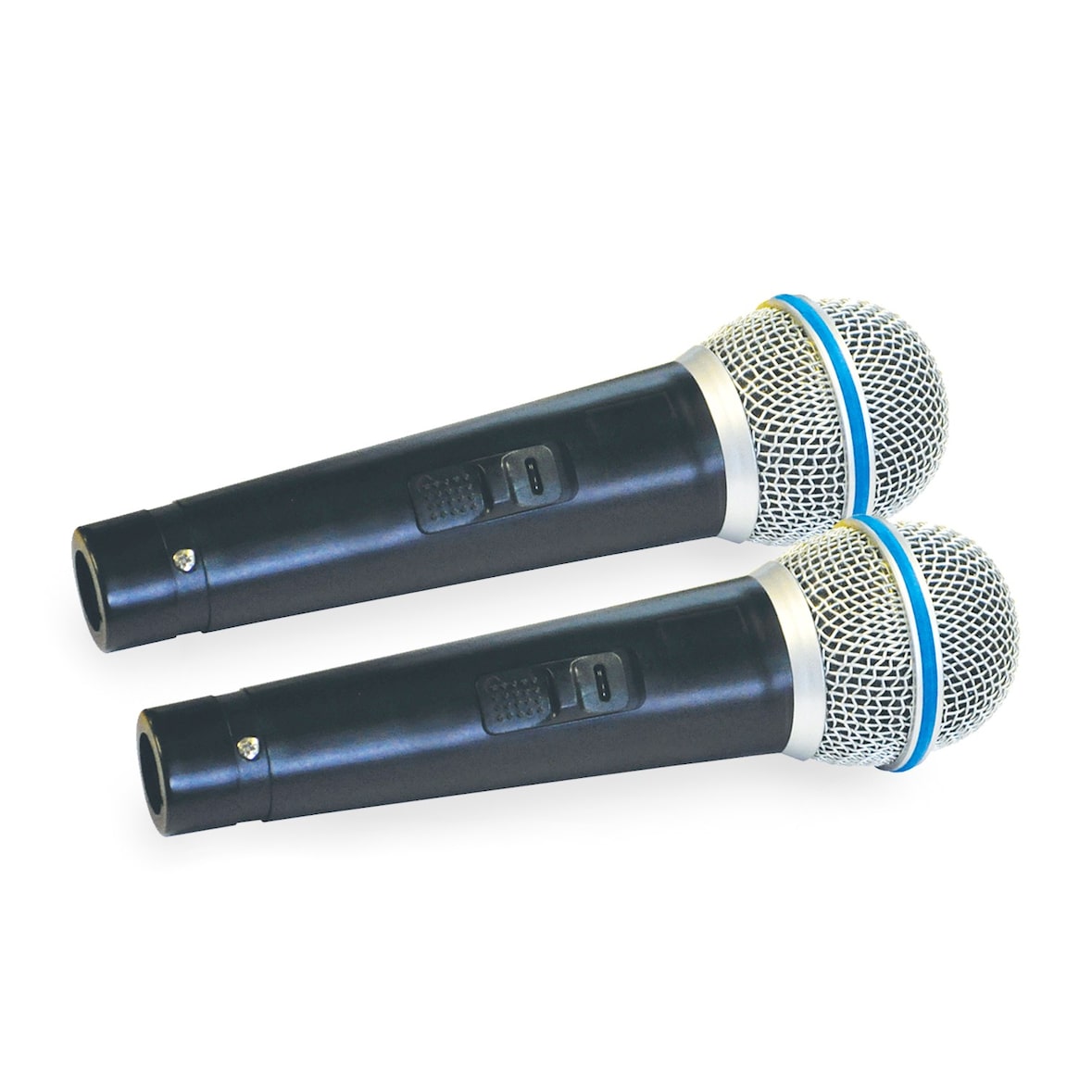 Lot de 2 Microphones de karaoké dynamique Mr Entertainer avec fil 600 Ohm