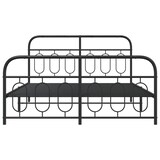 thumbnail of vidaXL Bedframe met hoofd- en voeteneinde metaal zwart 150x200 cm