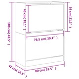 thumbnail of Helloshop26 - Armoire à chaussures range chaussures rangement meuble entrée couloir salon 2 tiroirs rabattables fumé brun 02_0021334
