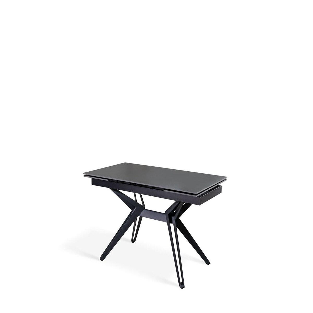 Stones Match 3 - Ausziehbarer Tisch (160/240 x 90 x 76 cm) aus schwarzer Keramik