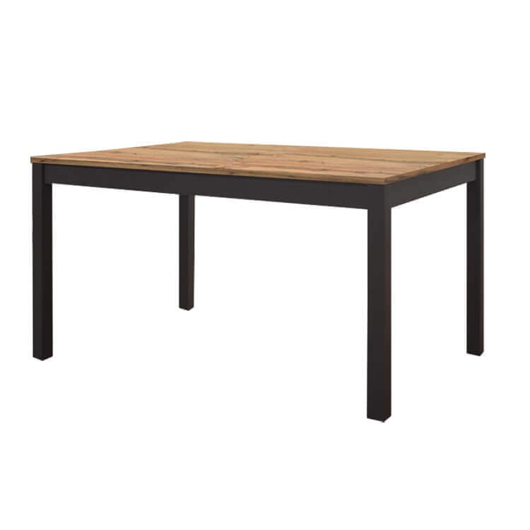 ATHENA Tavolo da pranzo allungabile di design moderno industrial cm 70 x 110/160 x 77 h colore Quercia Chiaro