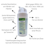 thumbnail of Medical Plus Desinfektionstücher, 150 Tücher, alkoholfrei, sehr stabil und weich