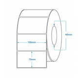 thumbnail of Rollo de etiquetas térmicas ZINTA 100 x 70 mm, adhesivo removible, 700 etiquetas/rollo