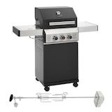 thumbnail of TAINO BLACK 2+1 + draaispit set gasbarbecue met zijbrander gasbarbecue 2 branders mat zwart