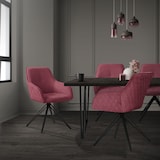thumbnail of ML-Design Esszimmerstühle 2er Set Altrosa Textil, drehbar mit Armlehne, 360° Drehstuhl Polsterstuhl Esszimmer