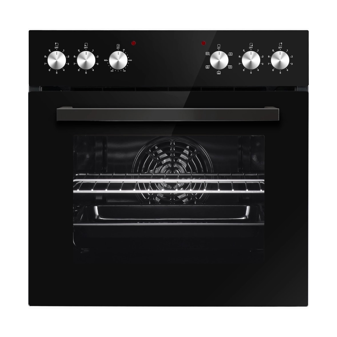 PKM Einbauherdset EHSM4B, EEK A, 5 Backofen Funktionen, Schwarze Glasblende