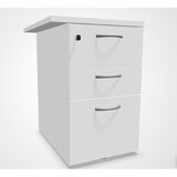 thumbnail of BURONOMIC caisson hauteur bureau 3 tiroirs dont 1 DS P60  avec top L50 P60 Chêne fil et poignées aluminium