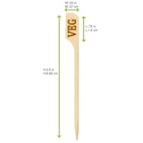 thumbnail of PACKNWOOD - 1000u - Palo de bambú Teppo Gushi con inscripción Veg (vegetariano)  H90mm