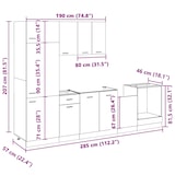 thumbnail of vidaXL 7-tlg. Küchenschrank-Set Lyon Sonoma-Eiche Holzwerkstoff
