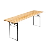 thumbnail of Set brouwer tafel en inklapbare houten banken 218 cm