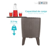 thumbnail of Wellhome - Mesa auxiliar para exterior con enfriador de bebidas 41,5 x 41,5 x 58cm