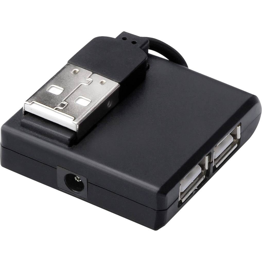 Digitus DA-70217 4 Port USB 2.0-Hub Schwarz
