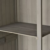 thumbnail of Cobertizo de Madera Caseta de Jardín Exterior Armario Herramientas de Jardinería con Estantes Doble Puerta Ventanas y Techo Asfáltico 127,5x50x164 cm