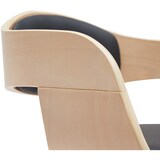 thumbnail of Banco de bar Kingston natural/preto/couro sintético