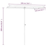 thumbnail of Parasol de jardin avec mât en aluminium 180x110 cm vert Modèle Terrasse Prestige Prime