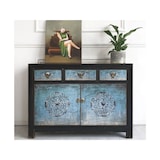 thumbnail of OPIUM OUTLET Möbel Kommode Schrank Sideboard Hochzeitsschrank 33082-8 schwarz-türkis asiatisch chinesisch orientalisch Holz