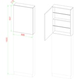 thumbnail of VCM  Fulisa  H. 180 x B. 50 x T. 17 cm