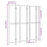 thumbnail of vidaXL Kamerscherm met 6 panelen massief paulowniahout donkerbruin