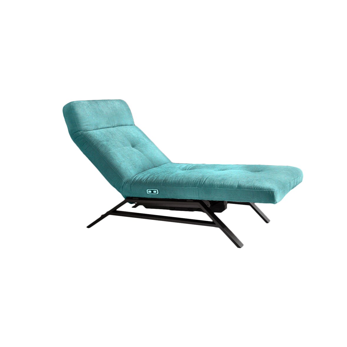 KAWOLA chaise longue AMERIVA sillón reclinable terciopelo base esmeralda negro
