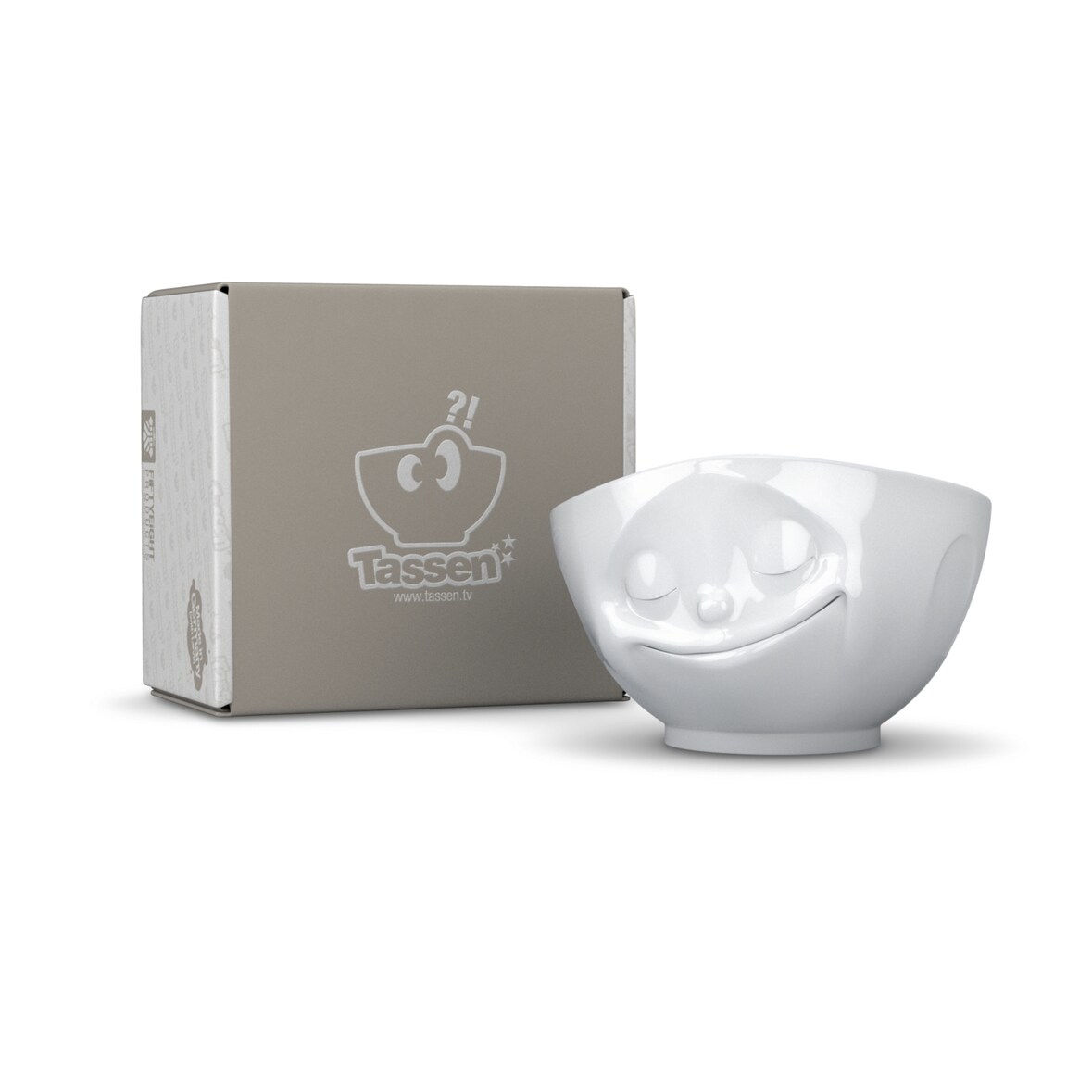 Schale Glücklich weiß - 500 ml - FIFTYEIGHT Schale - Dekor weiß - 1 Stück