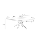 thumbnail of Match 2 - Ausziehbarer Tisch (160/240 x 90 cm) aus schwarzer Keramik