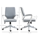 thumbnail of Vinsetto Cadeira de escritório giratória ergonômica com altura ajustável apoio de braço acolchoado e apoio lombar máx. 120 kg 62x69x92-102 cm Cinza