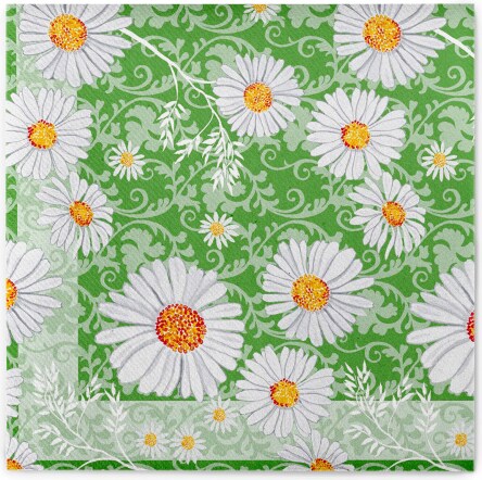 Sovie HORECA Serviette Lissy in grün aus Linclass® Airlaid 40 x 40 cm, 50 Stück - Floral