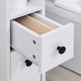 thumbnail of kleankin Armario de Baño Mueble Auxiliar para Baño Espacio Reducido con Ruedas Estantes Abiertos Armario Cajón 18x30x68,5 cm Blanco
