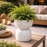 thumbnail of WellHome - Blumentopf aus Rotationsgeformtes Polyethylen 17/12L Ø40x48cm in farbe Sandweiß - Duala Round