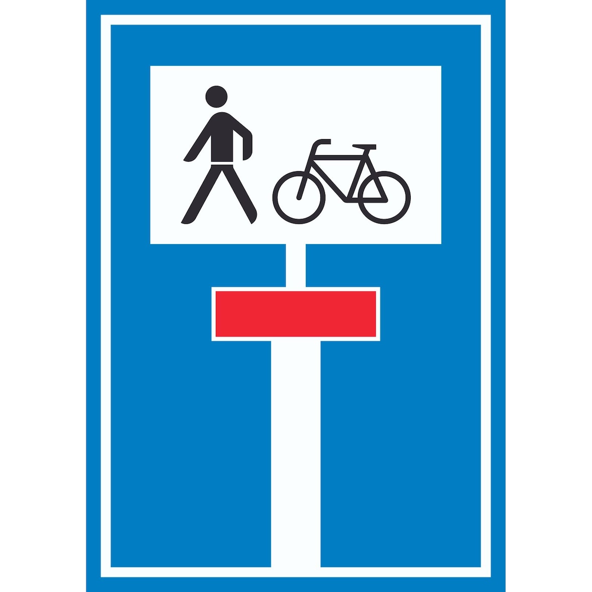 Sackgasse Radverkehr Fußgänger erlaubt Schild A1 (594x841mm)