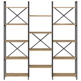 thumbnail of vidaXL Regal Eiche handwerklich 156 x 25 x 167.5 cm Holzwerkstoff