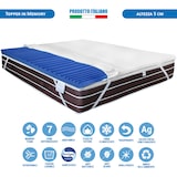 thumbnail of Topper correttore materasso matrimoniale 160x190 in memory fresh gel rinfrescante, sfoderabile ioni d'argento - Comprarredo