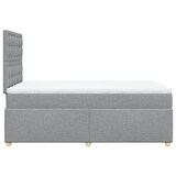 thumbnail of vidaXL Boxspringbett mit Matratze Hellgrau 120x190 cm Stoff