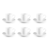 thumbnail of Excelsa set de 6 tazas de café con platillos Simple White porcelana 10 cl blanco