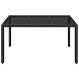 thumbnail of vidaXL Gartentisch mit Glasplatte Schwarz 150x90x75 cm Poly Rattan