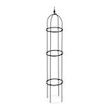 thumbnail of Relaxdays Rankhilfe Obelisk, 2er Set, 130cm hoch, Ranksäule für Kletterpflanzen, Metall, freistehend, Rosenturm, schwarz