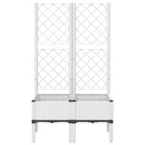 thumbnail of vidaXL Plantenbak met latwerk 80x40x142 cm polypropeen wit