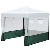 thumbnail of Outsunny Tenda Dobrável Tenda de Jardim com Proteção UV30 Altura Ajustável em 3 Níveis 2 Janelas e Bolsa de Transporte 2,7x2,7cm Branco e Verde