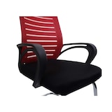 thumbnail of 2er-Set Konferenzstuhl HWC-K51, Besucherstuhl Freischwinger, 150kg belastbar Stoff/Textil ~ rot