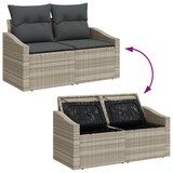 thumbnail of vidaXL 6-teiliges Garten-Sofa-Set mit Kissen aus hellgrauem Poly-Rattan